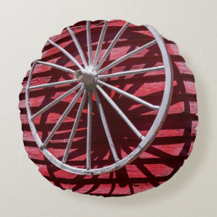 Wagon Wheel Round Pillow