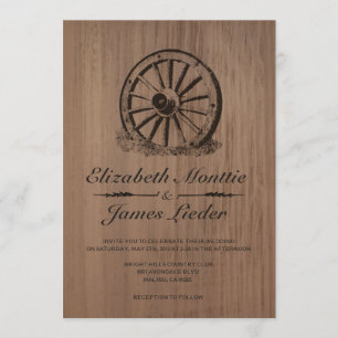 Wagon Wheel Wedding Invitations