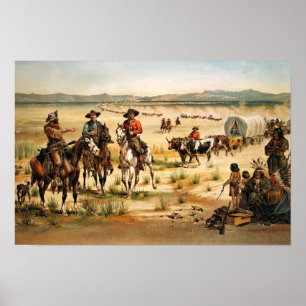 WagonTrain in the USA Poster