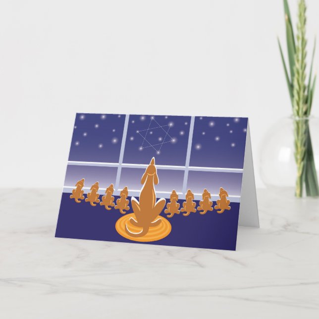 WagsToWishes_Menorah Dogs Greeting Card (Front)