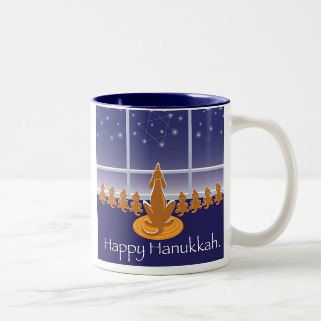 WagsToWishes_Menorah Dogs Two-Tone Coffee Mug (Right)