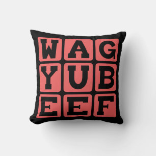 Wagyu Beef, Japanese Cow Throw Pillow