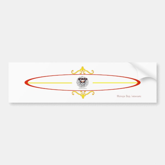Wahnyo Style Surfboard Bumper Sticker (Front)