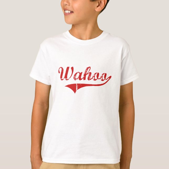 Wahoo Nebraska Classic Design T-Shirt (Front)