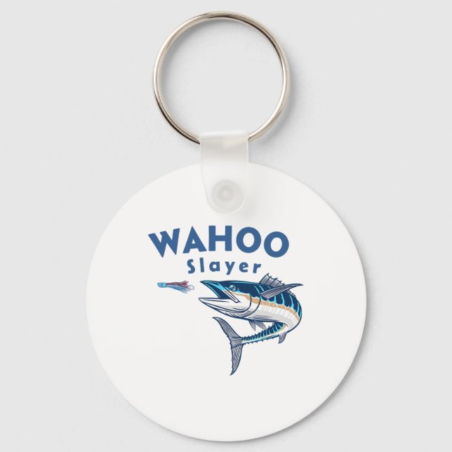 Wahoo Slayer Salt Water Fishing Wahoo  Keychain (Front)