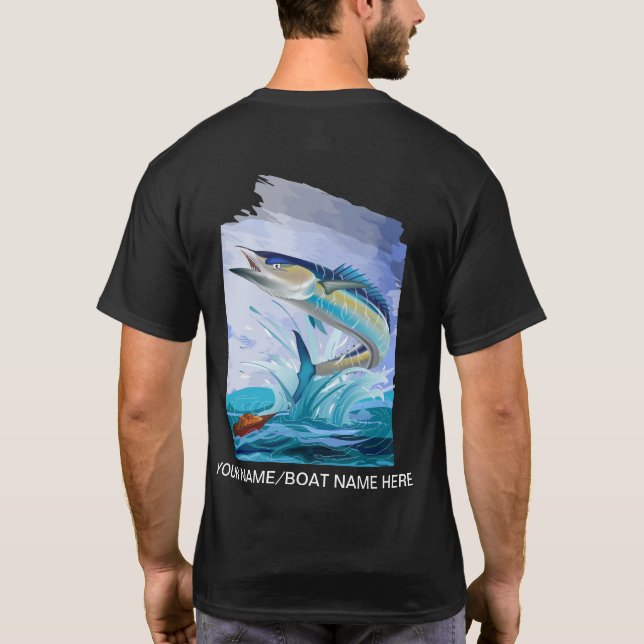 Wahoo Sport Fishing T-Shirt new artwork. (Back)
