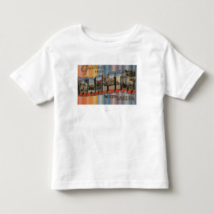 Wahpeton, North Dakota - Large Letter Scenes Toddler T-shirt
