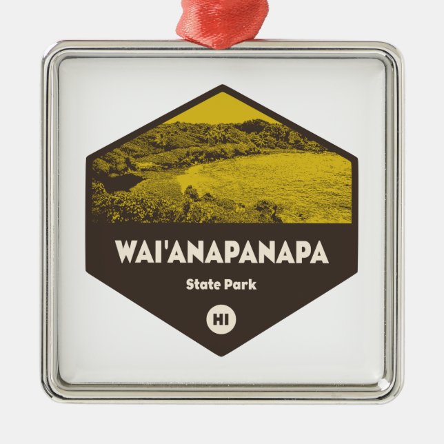 Wai'anapanapa State Park Hawaii Metal Ornament (Front)