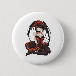 Waifu Kurumi Tokisaki Sticker  2 Inch Round Button