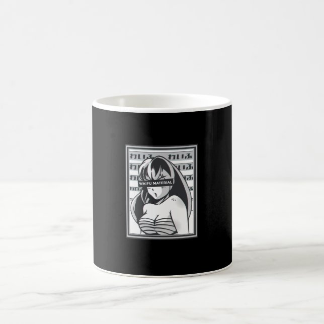 Waifu material anime coffee mug (Center)