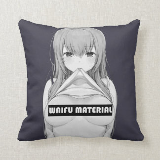 Waifu Material    Throw Pillow