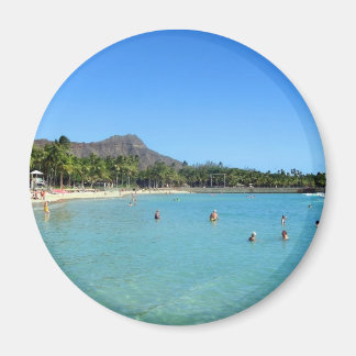Waikiki Beach and Diamond Head Crater, Hawaii Magnet