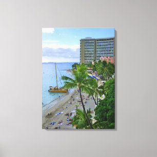 Waikiki Beach Canvas Print
