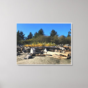 Waikiki Beach, Cape Disappointment, Washington Canvas Print