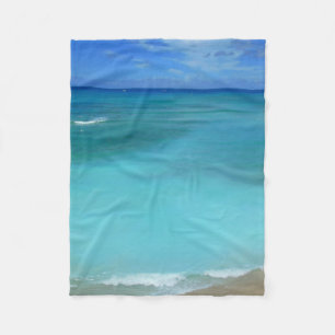 Waikiki Beach Fleece Blanket