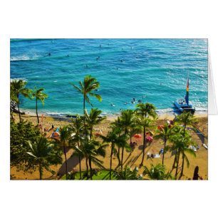 Waikiki Beach Greeting Card