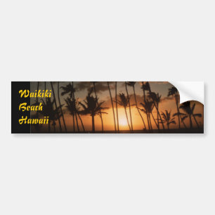 Waikiki Beach Hawaii Bumper Sticker