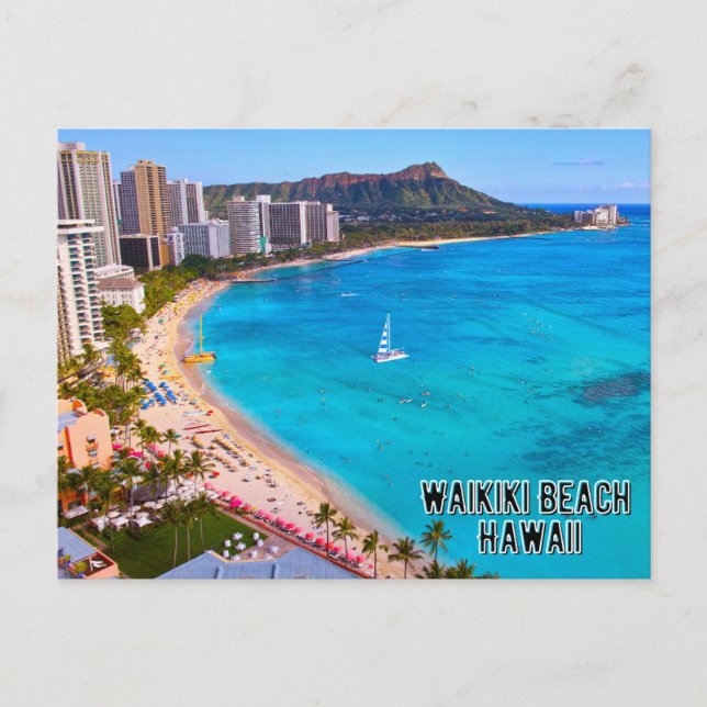 Waikiki Beach Hawaii Postcard (Front)