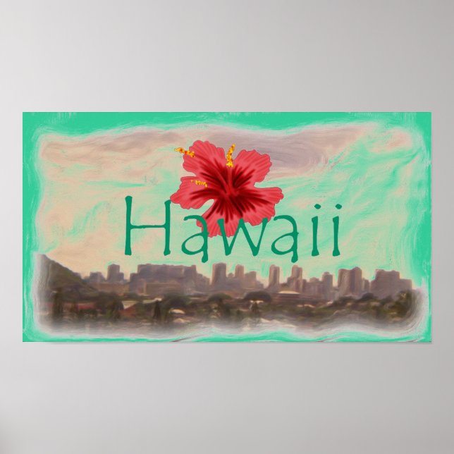 Waikiki Beach Hawaii poster (Front)