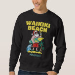 WAIKIKI BEACH HAWAII Santa Christmas Surfing Sweatshirt<br><div class="desc">WAIKIKI BEACH HAWAII Santa Christmas Surfing</div>