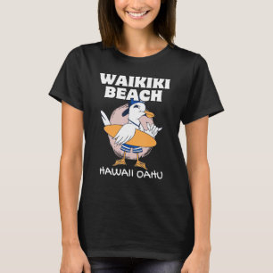 WAIKIKI BEACH HAWAII Surfing Retro Wave Vintage Su T-Shirt