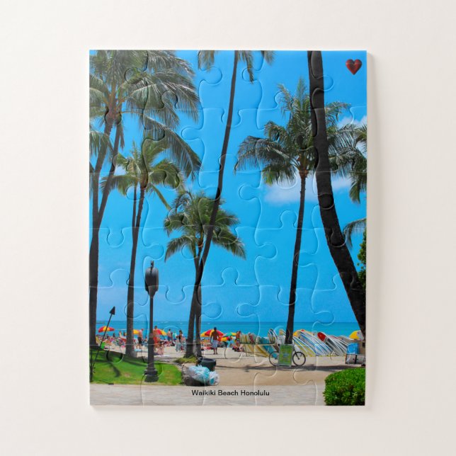 Waikiki Beach Honolulu Jigsaw Puzzle (Vertical)
