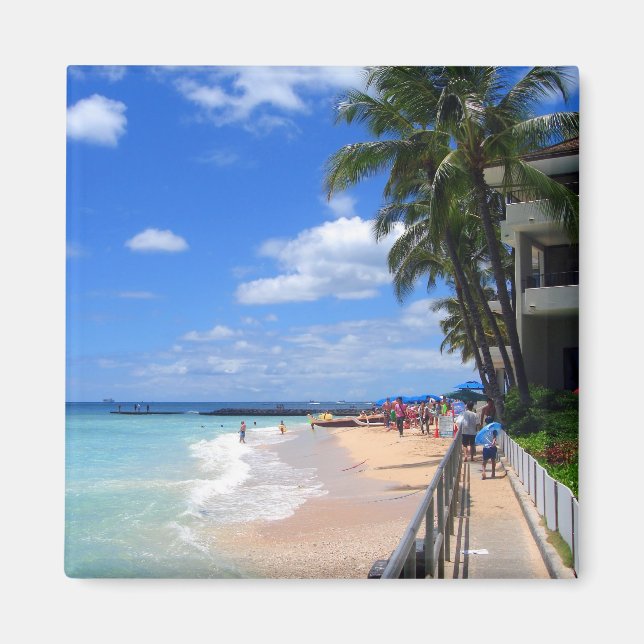 Waikiki Beach, Oahu, Hawaii Magnet (Front)