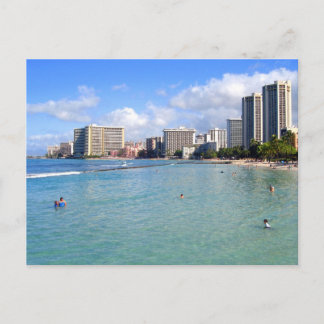 Waikiki Beach, Oahu, Hawaii Postcard