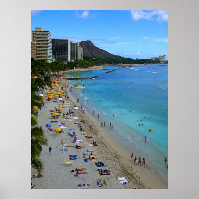 Waikiki Beach Poster (Front)