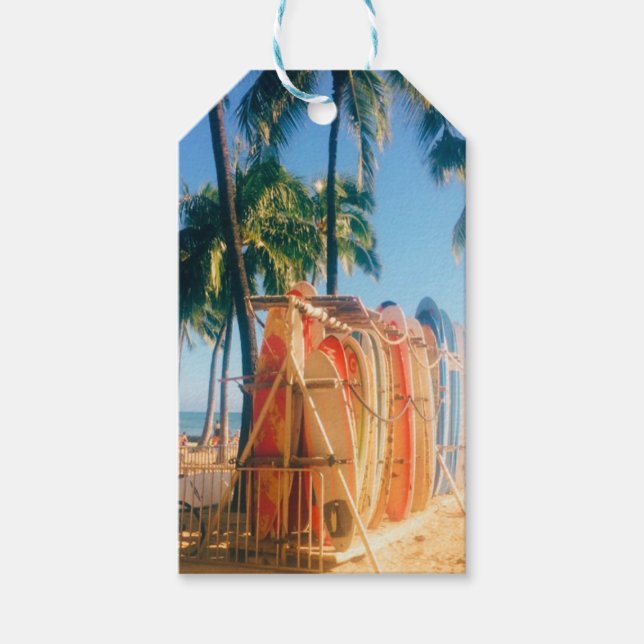 Waikiki Beach Surfboards  Gift Tags (Front)