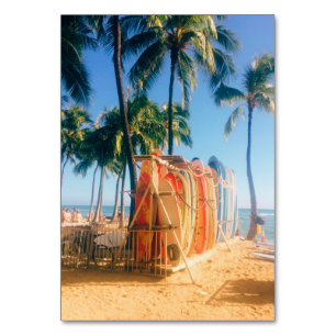 Waikiki Beach Surfboards Table Number