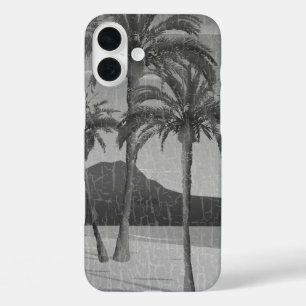Waikiki Beach Vintage Distressed Grey Postcard  iPhone 16 Plus Case