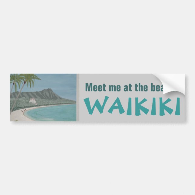 WAIKIKI bumper sticker (Front)
