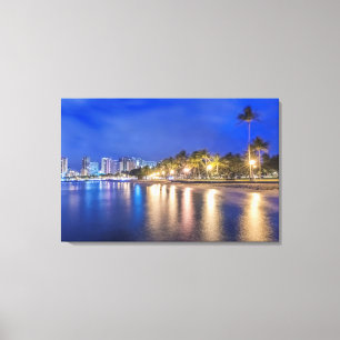 Waikiki City at Dawn Canvas Print
