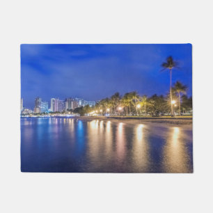 Waikiki City at Dawn Doormat