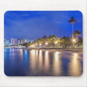 Waikiki City at Dawn Mouse Pad