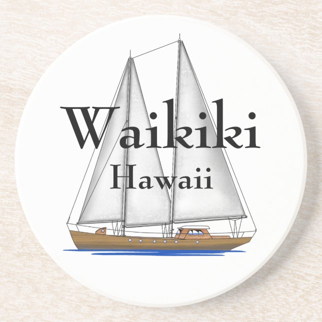 Waikiki Hawaii Coaster (Front)