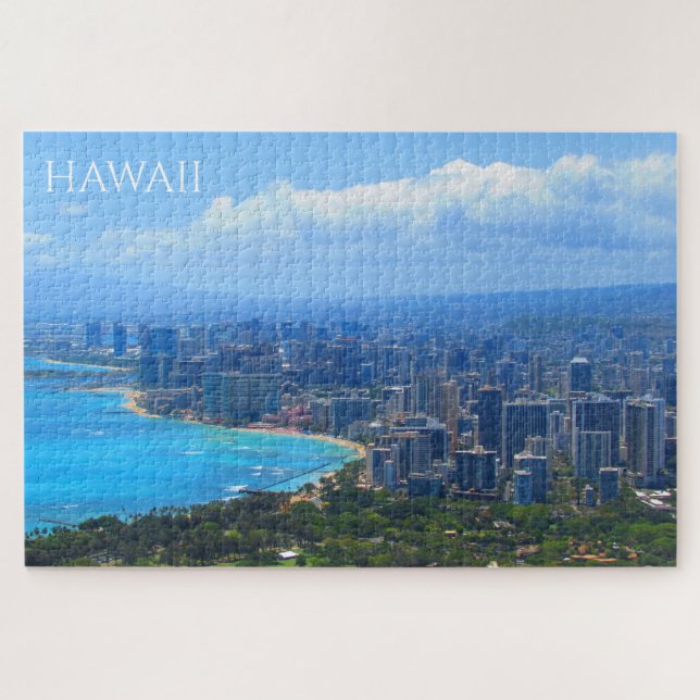Waikiki Hawaii Jigsaw Puzzle (Horizontal)