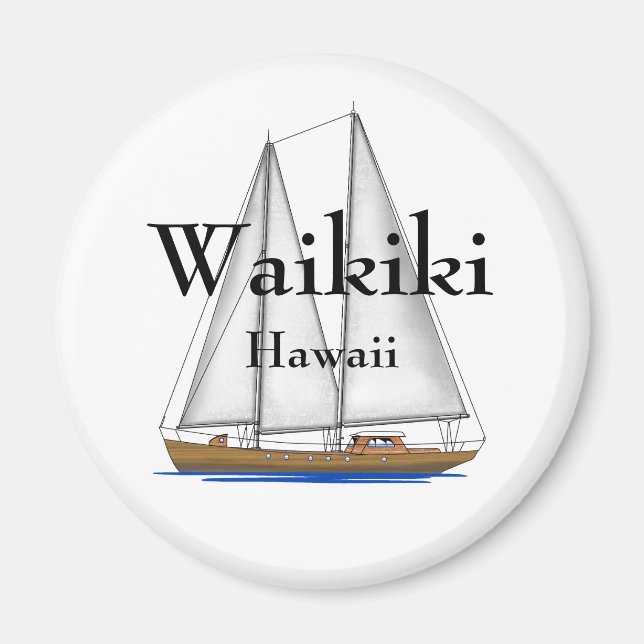 Waikiki Hawaii Magnet (Front)