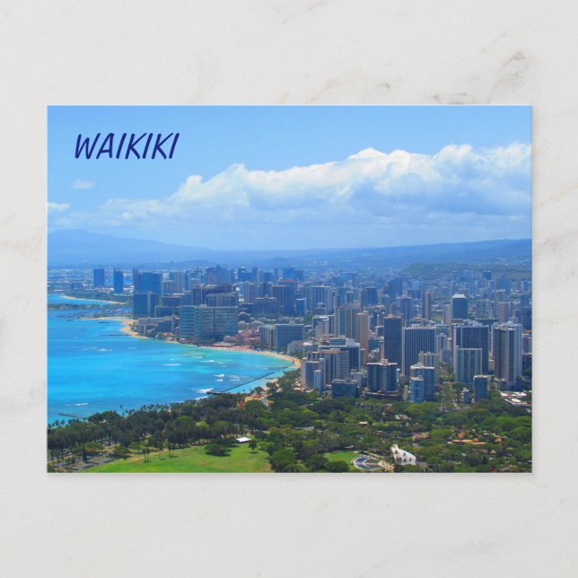 Waikiki Hawaii Postcard (Front)