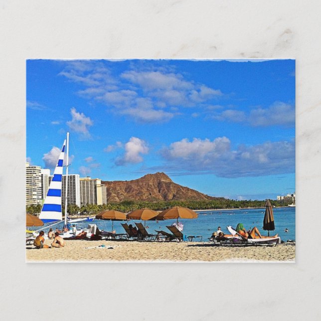 Waikiki, Hawai'i Postcard (Front)