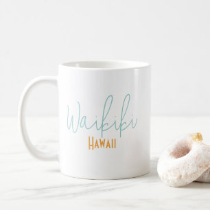 Waikiki, Hawaii Travel Souvenir  Coffee Mug