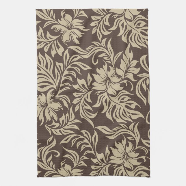 Waikiki Hibiscus Hawaiian Kitchen Towel (Vertical)