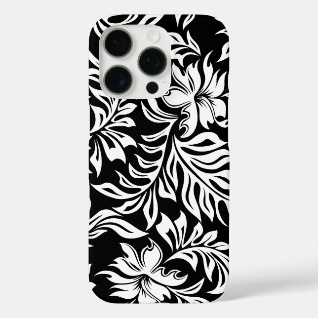 Waikiki Hibiscus Hawaiian Pareau Floral Case-Mate iPhone Case (Back)