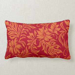 Waikiki Hibiscus Hawaiian Reversible Lumbar Pillow