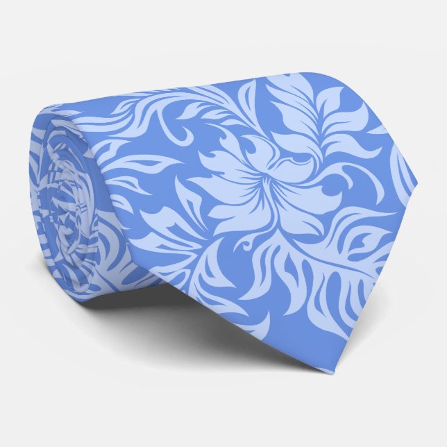 Waikiki Hibiscus Hawaiian Two-sided Printed Tie (Rolled)