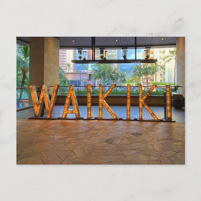 Waikiki Sign #1 Postcard (Front)