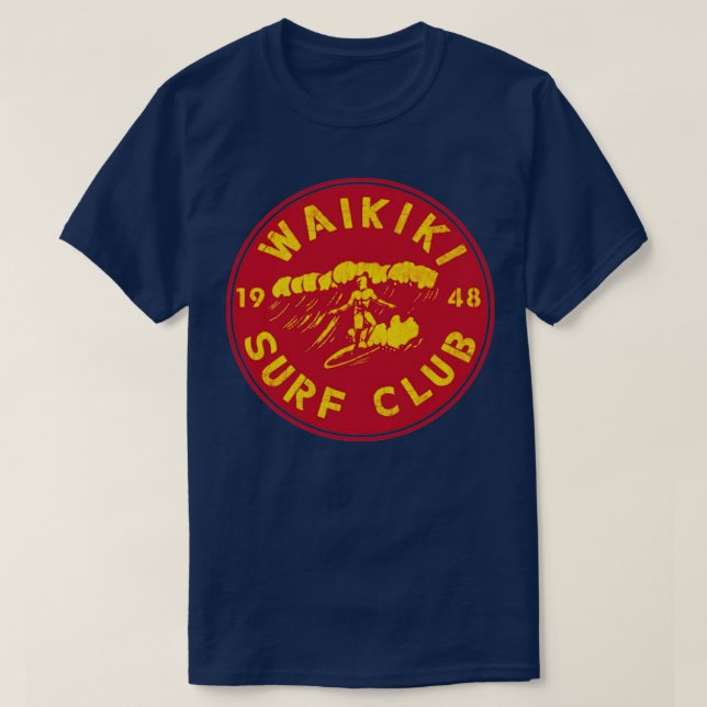 Waikiki Surf Club 1948 T-Shirt (Design Front)