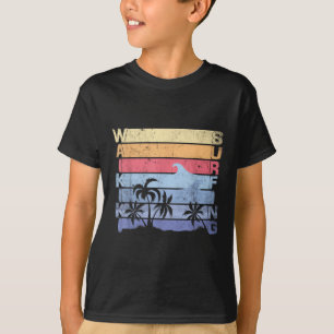 Waikiki Surfing Surfer Vintage Surf Board Beach Ma T-Shirt