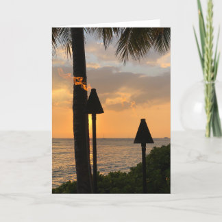 Waikiki Tiki Torches Thank You Card